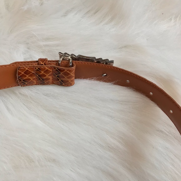 RITZ Genuine snakeskin leather belt with rattlesnake style buckle - Picture 4 of 6